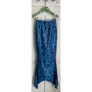 Justice Blue Mermaid Swim Skirt Cover Up sz M